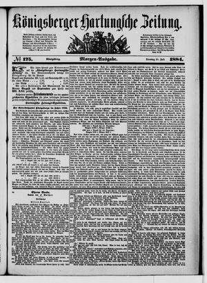 Königsberger Hartungsche Zeitung vom 29.07.1884