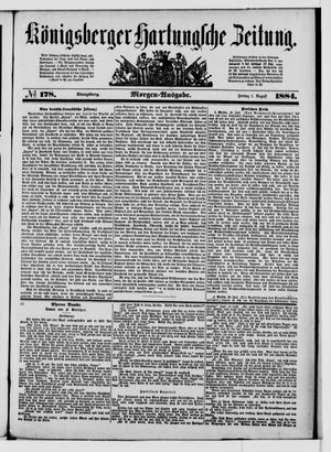 Königsberger Hartungsche Zeitung vom 01.08.1884