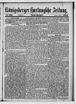 Königsberger Hartungsche Zeitung vom 01.08.1884
