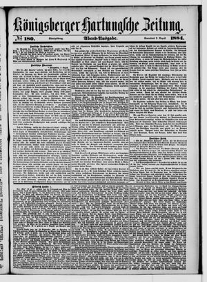 Königsberger Hartungsche Zeitung on Aug 2, 1884