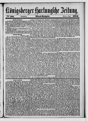 Königsberger Hartungsche Zeitung vom 04.08.1884