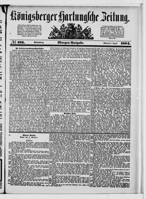 Königsberger Hartungsche Zeitung on Aug 6, 1884