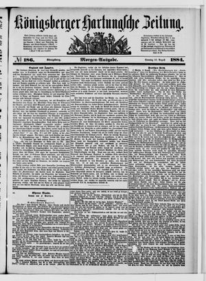 Königsberger Hartungsche Zeitung vom 10.08.1884