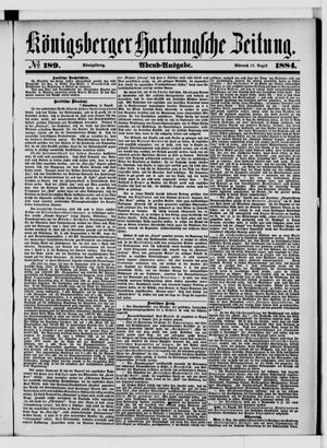 Königsberger Hartungsche Zeitung on Aug 13, 1884