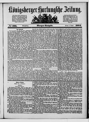 Königsberger Hartungsche Zeitung on Aug 15, 1884