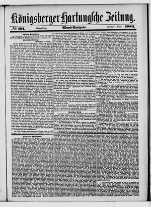 Königsberger Hartungsche Zeitung on Aug 15, 1884