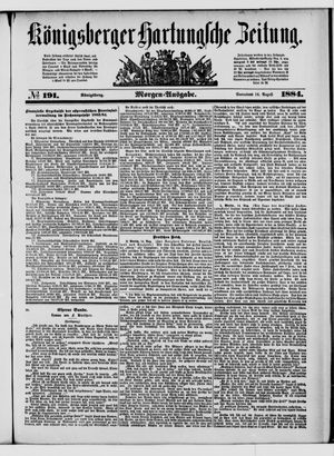 Königsberger Hartungsche Zeitung vom 16.08.1884
