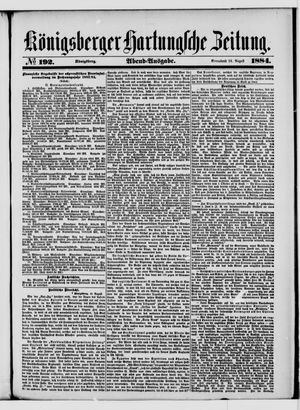 Königsberger Hartungsche Zeitung on Aug 16, 1884