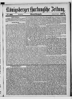 Königsberger Hartungsche Zeitung vom 22.08.1884