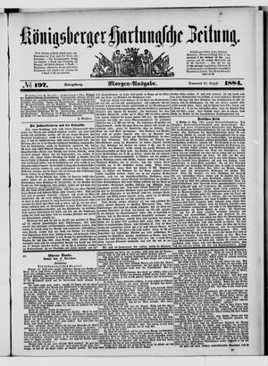 Königsberger Hartungsche Zeitung vom 23.08.1884