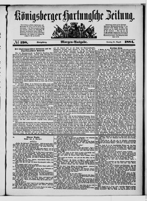 Königsberger Hartungsche Zeitung vom 24.08.1884