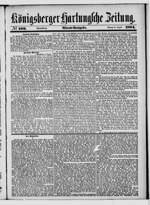 Königsberger Hartungsche Zeitung vom 25.08.1884