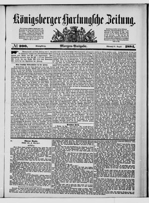 Königsberger Hartungsche Zeitung vom 27.08.1884