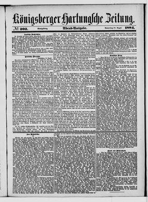 Königsberger Hartungsche Zeitung vom 28.08.1884