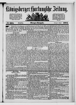 Königsberger Hartungsche Zeitung vom 31.08.1884