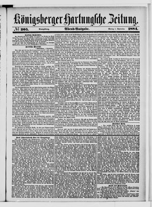 Königsberger Hartungsche Zeitung vom 01.09.1884