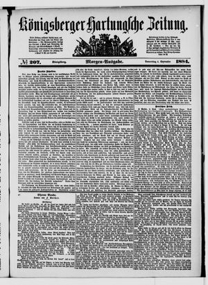 Königsberger Hartungsche Zeitung on Sep 4, 1884