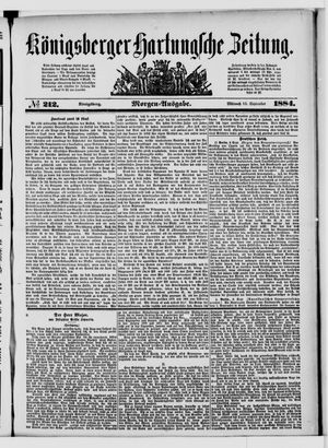 Königsberger Hartungsche Zeitung on Sep 10, 1884