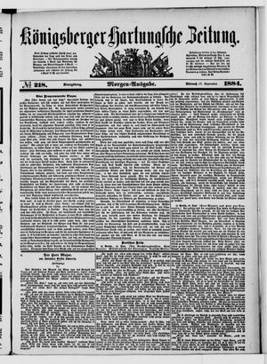 Königsberger Hartungsche Zeitung vom 17.09.1884