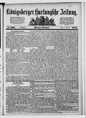 Königsberger Hartungsche Zeitung on Sep 19, 1884