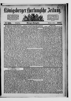 Königsberger Hartungsche Zeitung vom 01.10.1884
