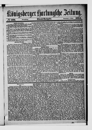 Königsberger Hartungsche Zeitung on Oct 2, 1884