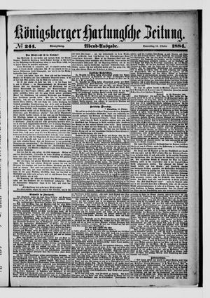 Königsberger Hartungsche Zeitung on Oct 16, 1884