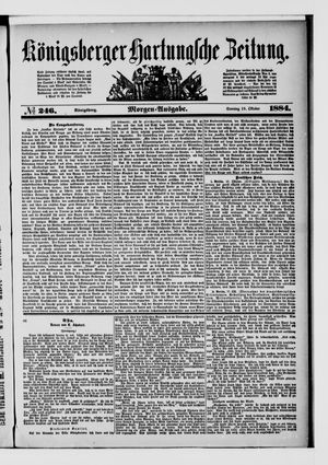 Königsberger Hartungsche Zeitung vom 19.10.1884