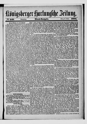 Königsberger Hartungsche Zeitung vom 20.10.1884