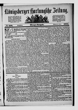 Königsberger Hartungsche Zeitung vom 22.10.1884