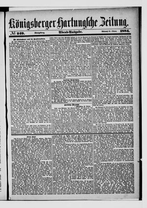 Königsberger Hartungsche Zeitung vom 22.10.1884