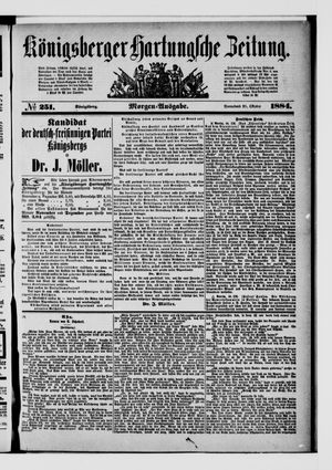 Königsberger Hartungsche Zeitung vom 25.10.1884