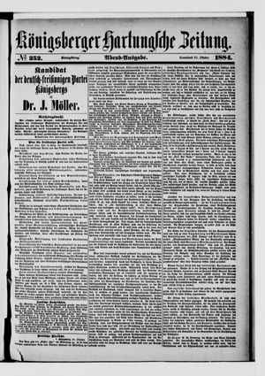 Königsberger Hartungsche Zeitung vom 25.10.1884