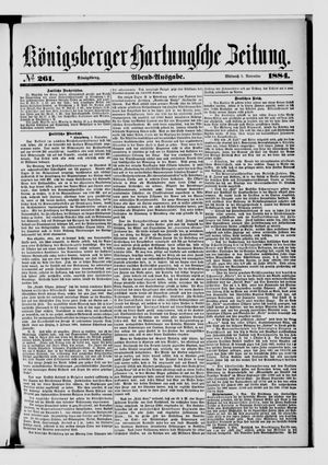 Königsberger Hartungsche Zeitung vom 05.11.1884