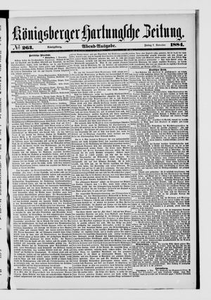 Königsberger Hartungsche Zeitung on Nov 7, 1884
