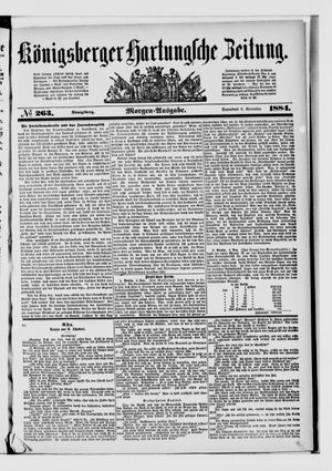 Königsberger Hartungsche Zeitung vom 08.11.1884