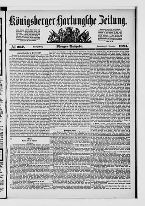 Königsberger Hartungsche Zeitung vom 13.11.1884