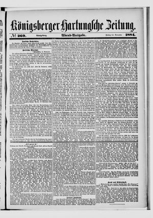 Königsberger Hartungsche Zeitung vom 14.11.1884