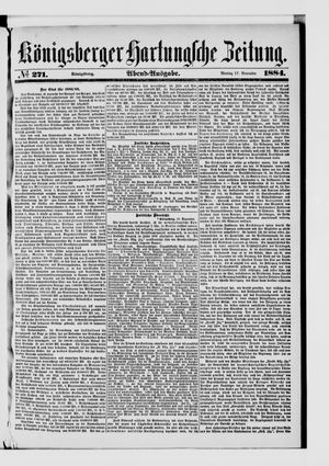 Königsberger Hartungsche Zeitung vom 17.11.1884