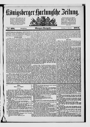 Königsberger Hartungsche Zeitung vom 18.11.1884