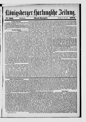 Königsberger Hartungsche Zeitung vom 18.11.1884