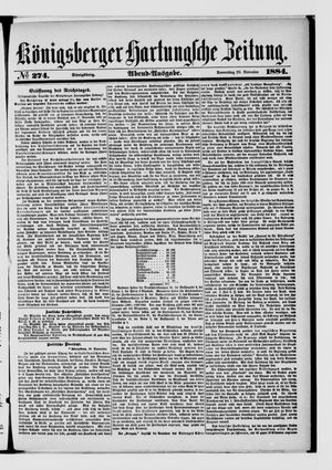 Königsberger Hartungsche Zeitung vom 20.11.1884