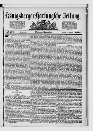 Königsberger Hartungsche Zeitung vom 25.11.1884