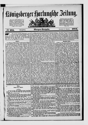 Königsberger Hartungsche Zeitung vom 29.11.1884