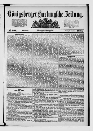 Königsberger Hartungsche Zeitung vom 02.12.1884
