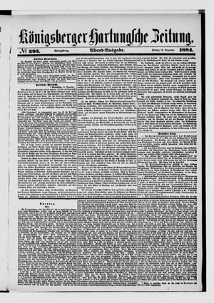 Königsberger Hartungsche Zeitung vom 12.12.1884