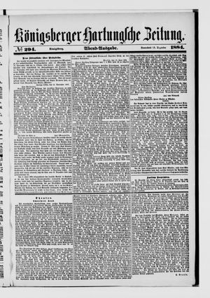 Königsberger Hartungsche Zeitung vom 13.12.1884