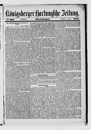 Königsberger Hartungsche Zeitung vom 17.12.1884