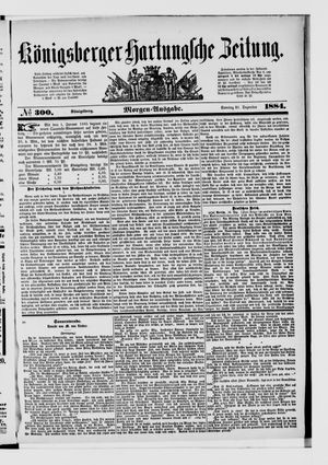 Königsberger Hartungsche Zeitung vom 21.12.1884