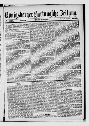Königsberger Hartungsche Zeitung vom 22.12.1884